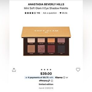 Anastasia Beverly Hills Mini Soft Glam II Palette